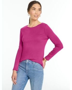 Talbots Long Sleeve Crewneck T-shirt - Red