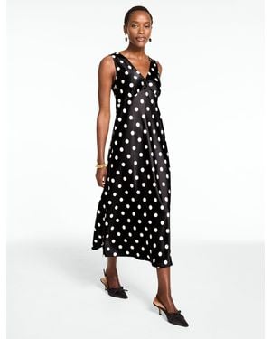 Talbots Rsvp Satin Midi Dress - White