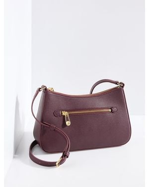 Talbots Evelyn Pebble Leather Crossbody Bag - Purple
