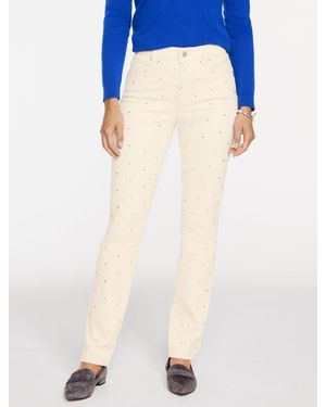 Talbots Straight Leg Rhinestone Jeans - Blue