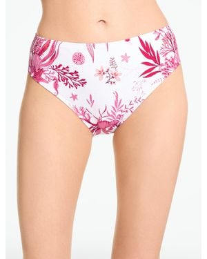Aqua Club Piqué Mid Rise Swim Bottom - Pink