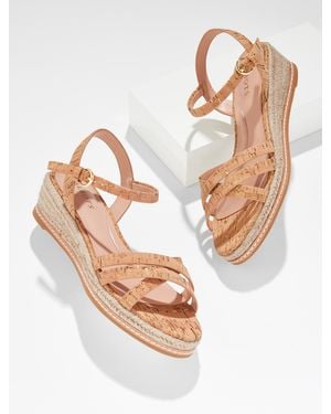 Talbots Pamela Cork Wedge Sandals - White