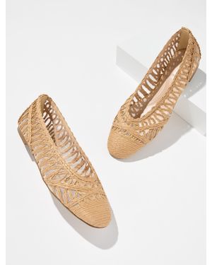 Talbots Tana Woven Cord Raffia Ballet Flats - Natural