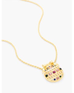 Talbots Holiday Ornament Pendant Necklace - Metallic