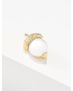 Talbots Pearl Acorn Brooch - White