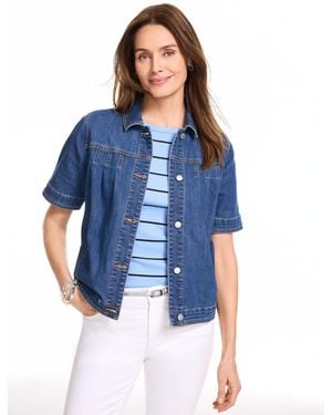 Talbots Short Sleeve Jean Jacket - Blue