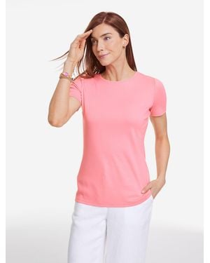 Talbots Pima Cotton Crewneck T-shirt - Pink