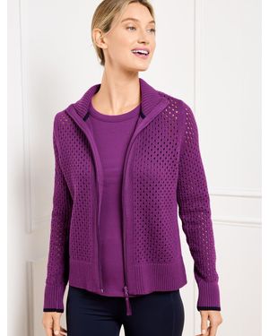 Talbots Coolmax® Full Zip Jumper Jacket - Purple