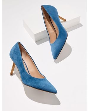 Talbots Sasha Suede Pointed Toe Pumps - Blue