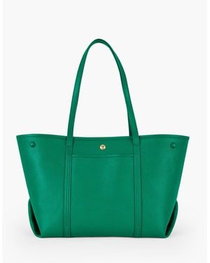 Talbots Harper Pebble Leather Tote - Green