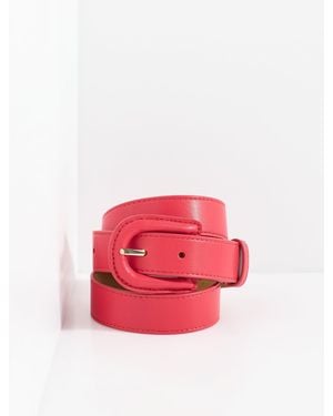 Talbots D-buckle Leather Belt - Pink