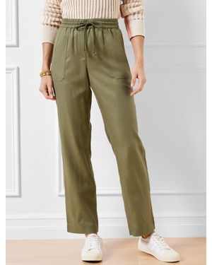 Talbots Straight Leg Drawstring Pants - Green