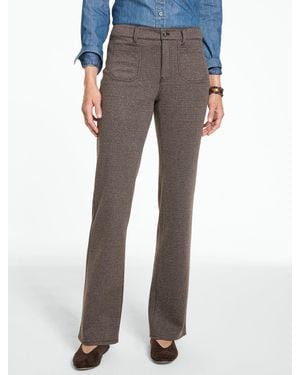 Talbots Polished Ponte Bootcut Pants - Grey