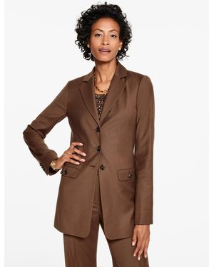 Talbots Luxe Italian Flannel Blazer - Brown