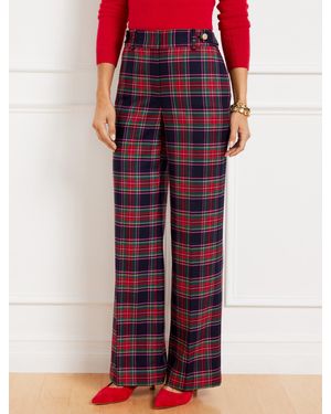 Talbots Greenwich Wide Leg Trousers - Red