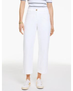 Talbots Straight Crop Ottoman Pants - White