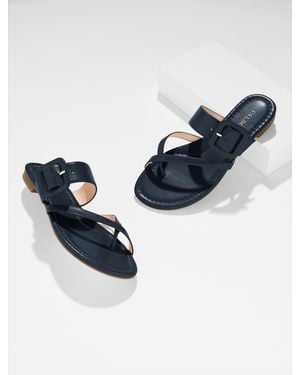 Talbots Camy Buckle Slides - Blue