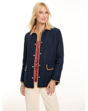 Talbots Quilted Barn Jacket - Blue