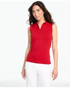 Talbots Sleeveless Polo - Red