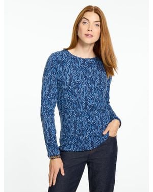 Talbots Long Sleeve Crewneck T-shirt - Blue