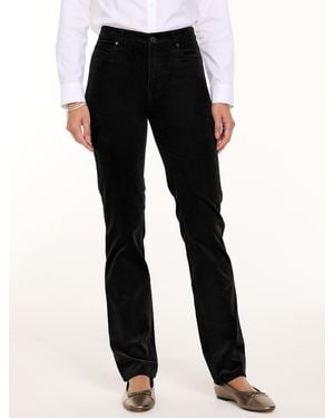 Talbots Stretch Corduroy Straight Leg Trousers - Black