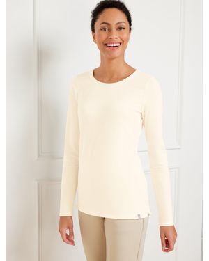 Talbots Supersoft Jersey Long Sleeve T-shirt - Natural