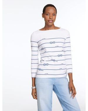 Talbots Bateau Neck T-shirt - White