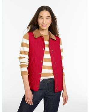 Talbots Quilted Vest - Red