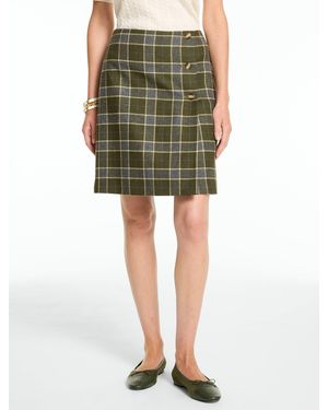 Talbots Faux Wrap A-line Skirt - Green