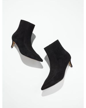 Talbots Kait Suede Flare Ankle Boots - Black