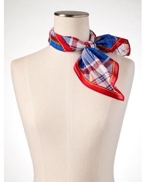 Talbots Breezy Plaid Square Scarf - Red