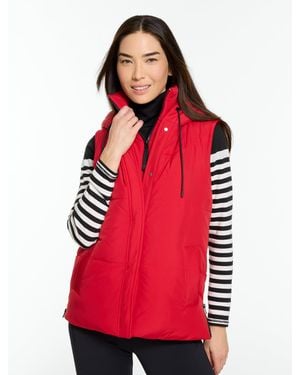 Talbots Hooded Puffer Vest - Red