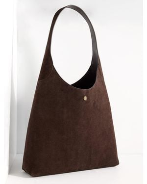 Talbots Hayden Suede Large Hobo Bag - Brown