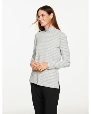 Talbots Supersoft Jersey Turtleneck T-shirt - Gray