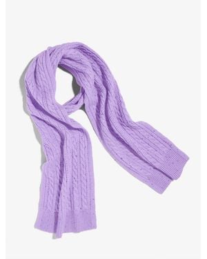 Talbots Tweed Knit Scarf - Purple