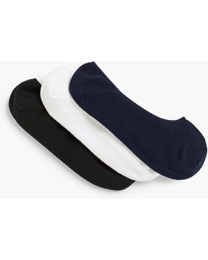 Talbots Three-pair No-show Sock Set - Blue