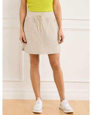 Talbots Crinkle Weave Skort - Natural