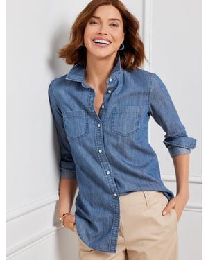 Talbots Denim Modern Classic Shirt - Blue