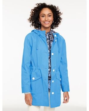 Talbots Hooded Rain Jacket - Blue