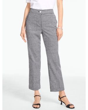 Talbots Linen Straight Ankle Pants - Grey