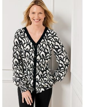 Talbots Smocked Top - Black