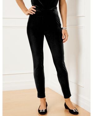 Talbots Soho Strech Velvet Leggings - Black