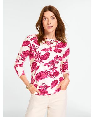 Talbots Bateau Neck T-shirt - Pink