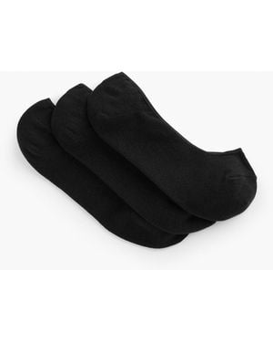 Talbots Three Pair No Show Socks - Black