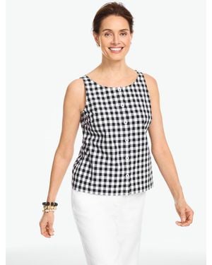 Talbots Poplin Bateau Neck Top - White