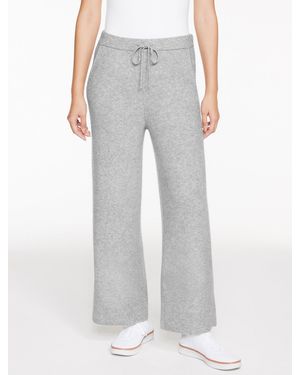 Talbots Ribbed Wide Leg Sweater Pants - Gray