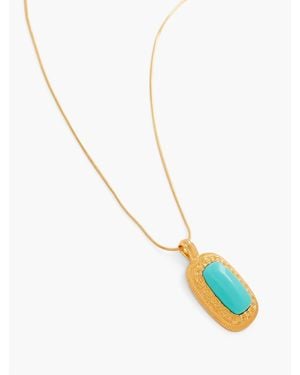 Talbots Turquoise Pendant Necklace - White