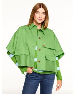 Talbots Short Trench Cape - Green