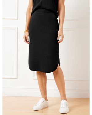 Talbots Sweater Studio Midi Skirt - Black