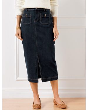 Talbots Denim Midi Skirt - Blue